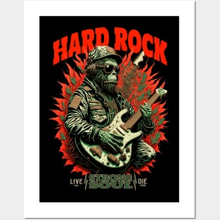 GORILLA APE ROCK ROLL HEAVY METAL Posters and Art